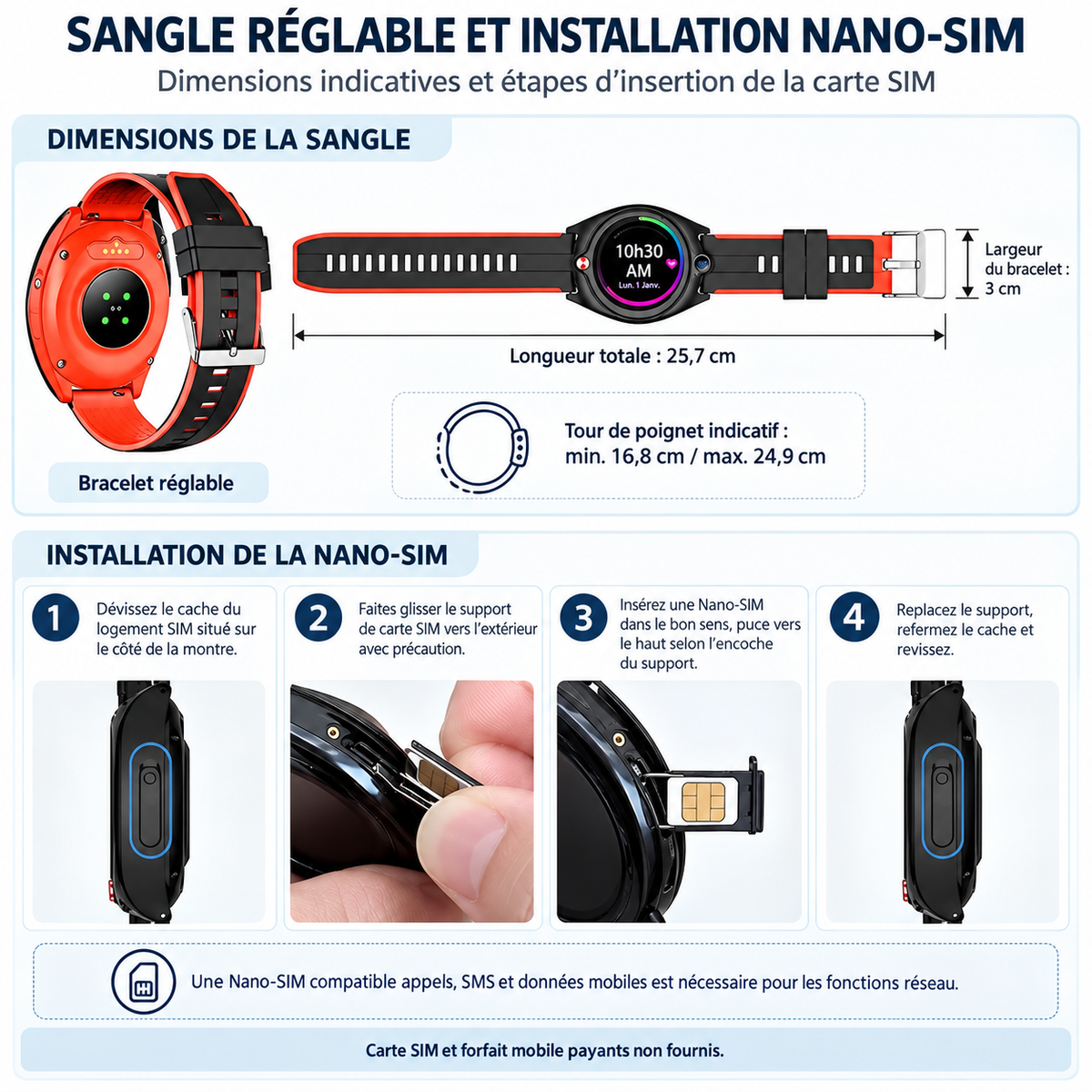 Montre Connectée Enfant 4G GPS | Sportwatch+ SW9401