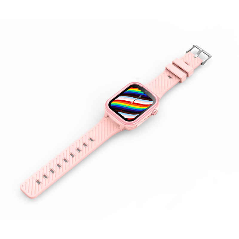 Montre Connectée Enfant GPS 4G SW-8185, montre connectée rose avec affichage coloré