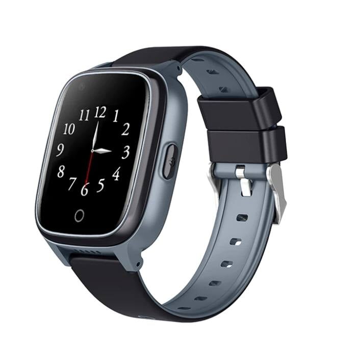 Montre Connectée Enfant GPS 4G SW-9437 avec un cadran analogique et un bracelet en silicone