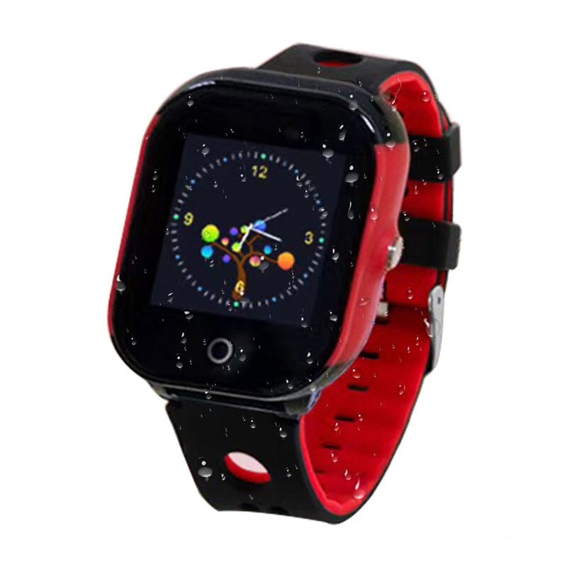 Montre Connectée Enfant GPS SW-7833 noire et rouge avec écran numérique coloré