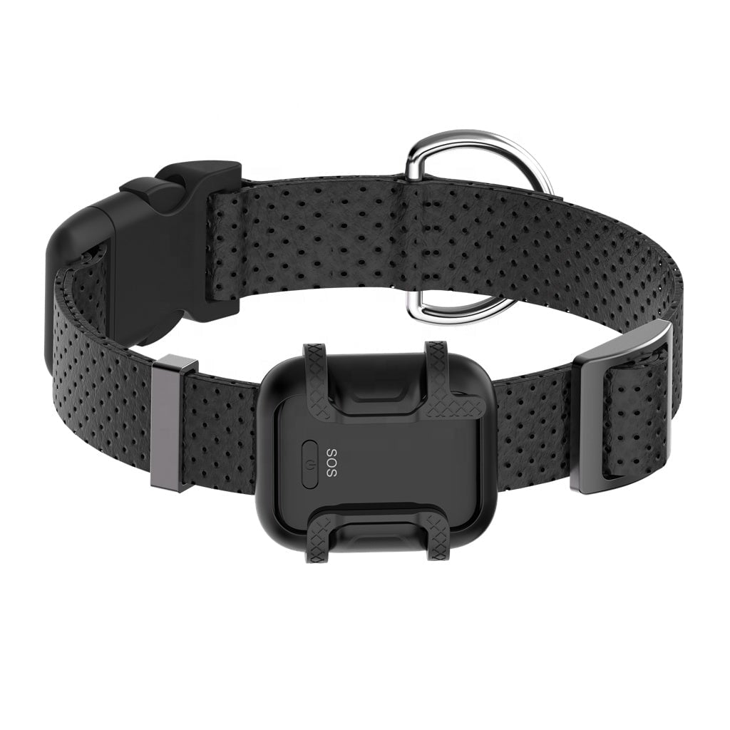 Collier perforé noir avec clip plastique, spécialement conçu pour Traceur GPS 4G