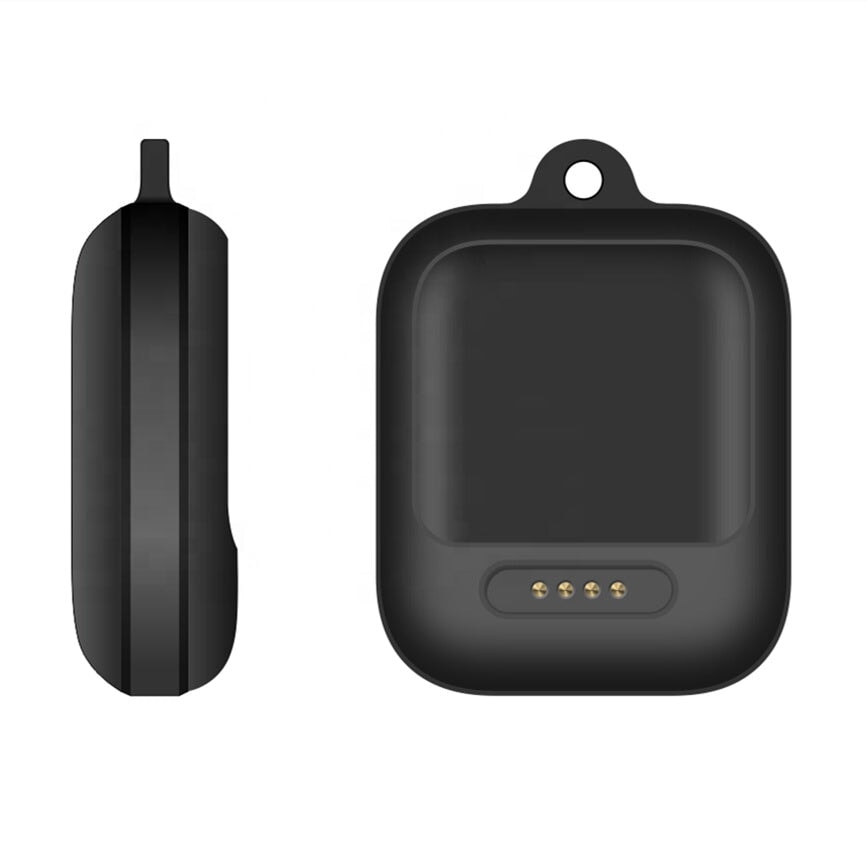 Étui de chargement noir avec broches et boucle pour traceur GPS spécialement conçu