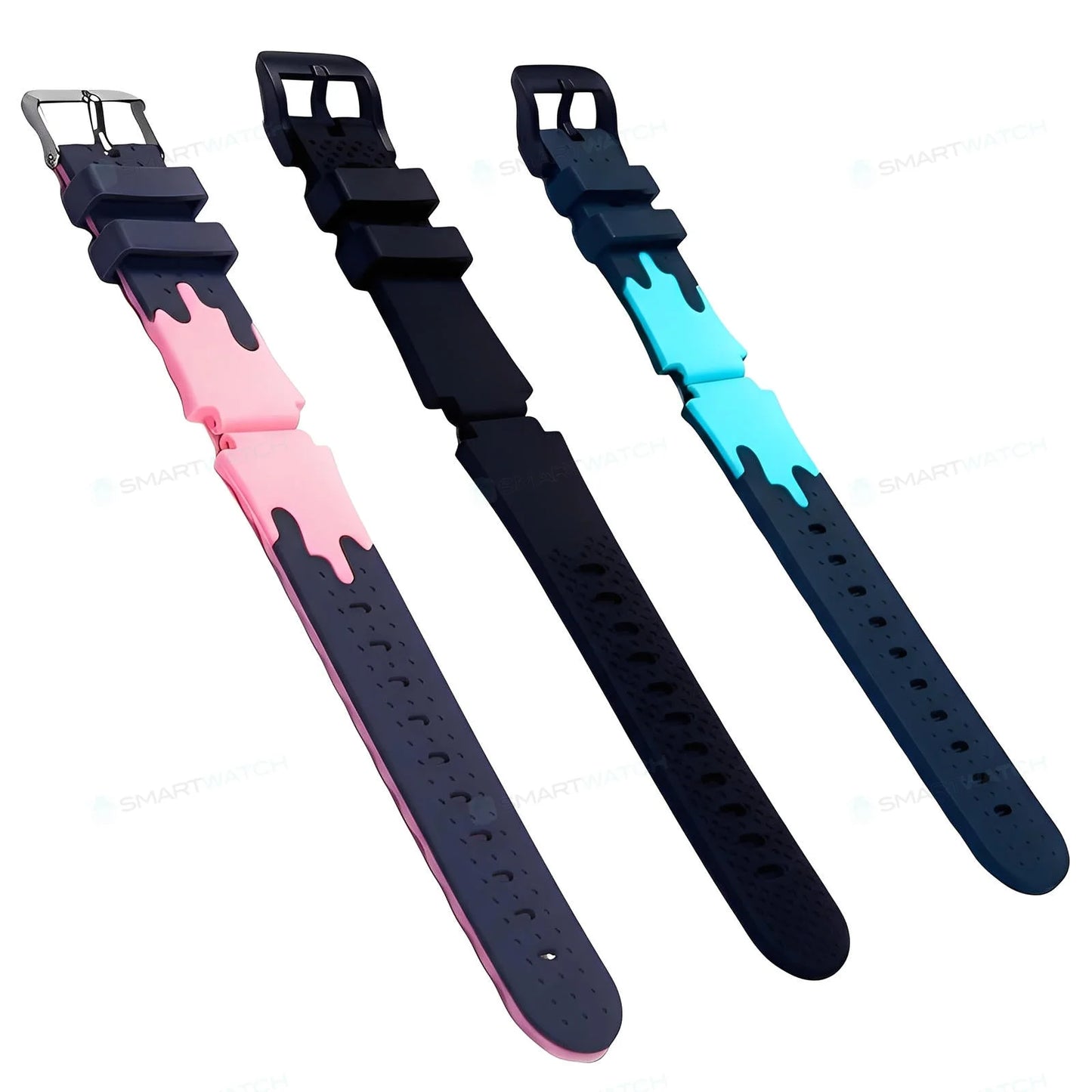 Bracelet de Remplacement Montre Connectée Enfant SW-9158, SW-7124, Couleurs Variées 16mm
