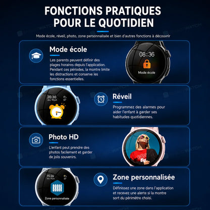Montre connectée enfant 4G avec GPS, appels vidéo | PureVision SW9150