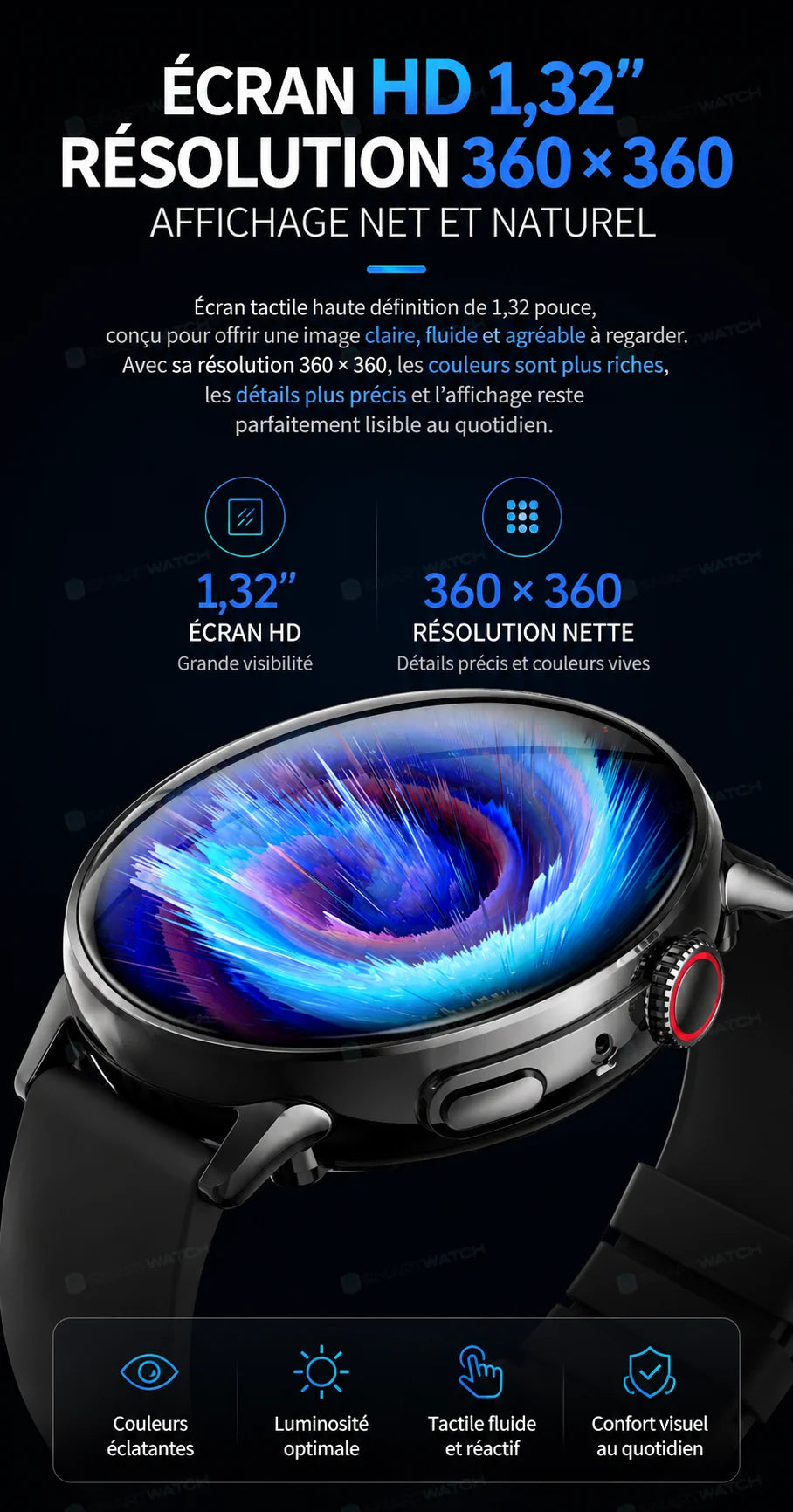 Montre connectée enfant 4G avec GPS, appels vidéo | PureVision SW9150