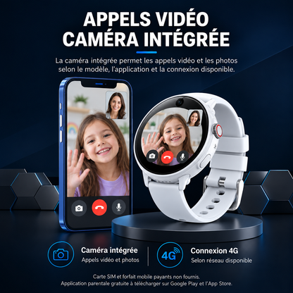 Montre connectée enfant 4G avec GPS, appels vidéo | PureVision SW9150