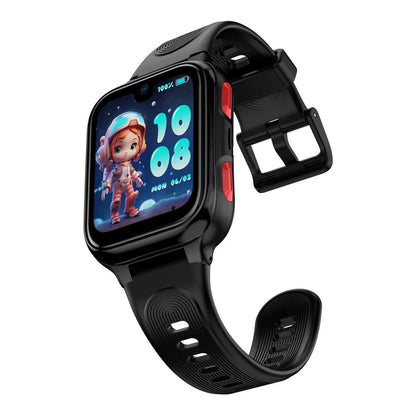 Noir Montre Connectée enfant 4G GPS intelligence artificielle| AI Pro - Ecran AMOLED