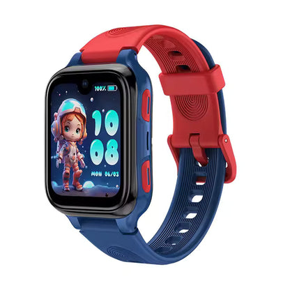 Bleu Montre Connectée enfant 4G GPS intelligence artificielle| AI Pro - Ecran AMOLED