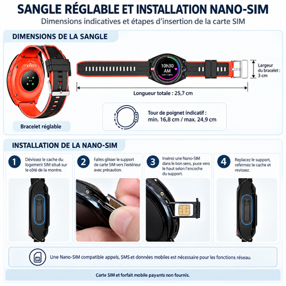 Montre Connectée Enfant 4G GPS | Sportwatch+ SW9401