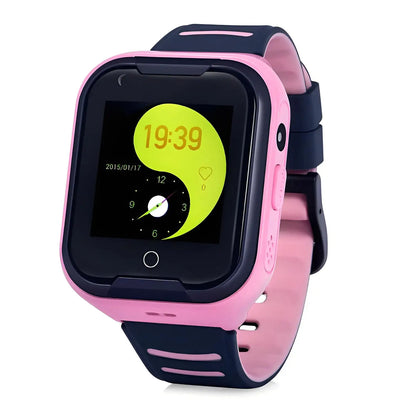 Rose Montre Connectée Enfant avec GPS 4G et Lampe de poche LED | KidGo - SW8167