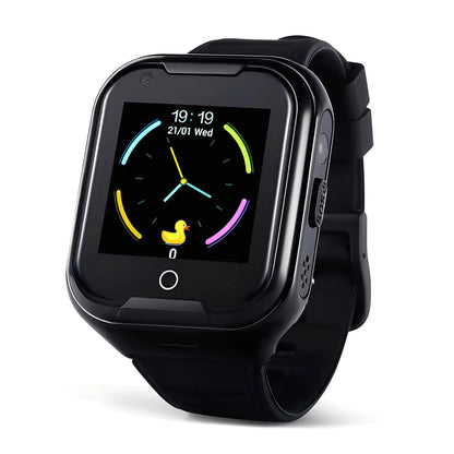 Noir Montre Connectée Enfant avec GPS 4G et Lampe de poche LED | KidGo - SW8167