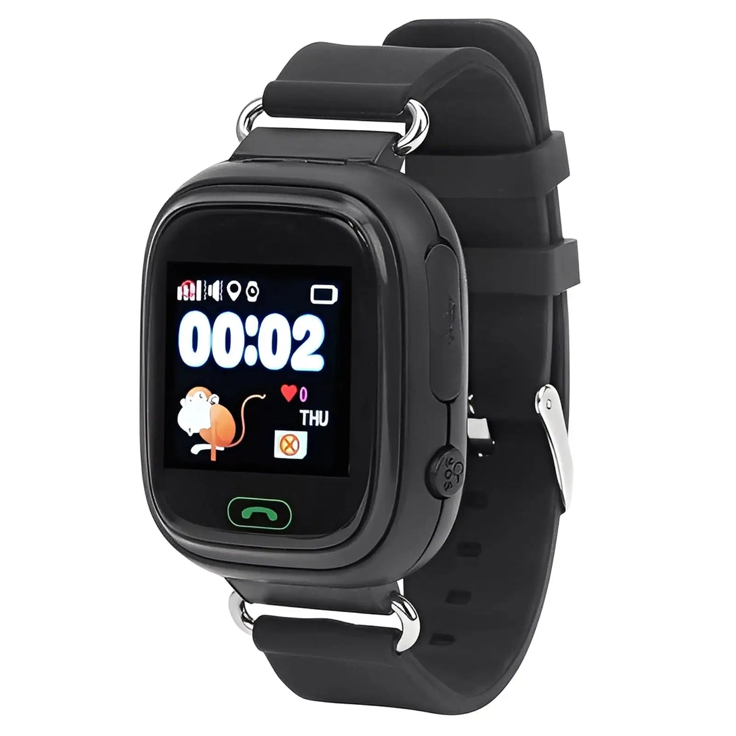 Noir Montre Connectée Enfant avec GPS - Capteur retrait poignet| Mini Explorer - SW7999