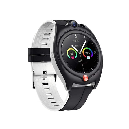 Blanc Montre Connectée Enfant capteur fréquence cardiaque et GPS 4G  | Sportwatch+ SW9401
